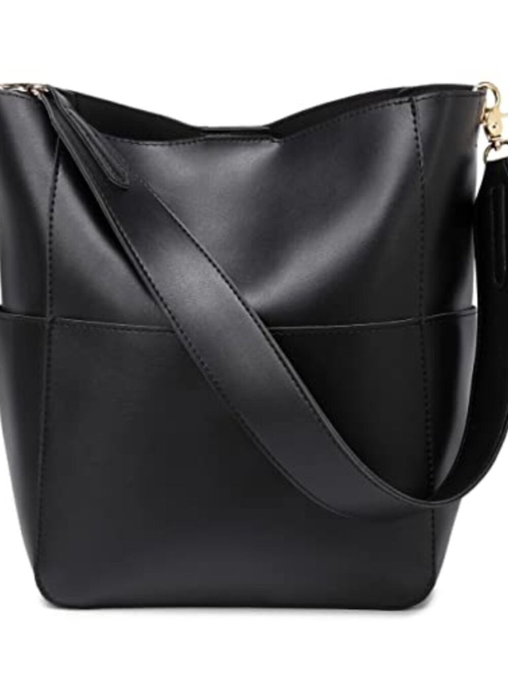 Vegan Leather Hobo Bucket Bag Crossbody Shoulder Purse